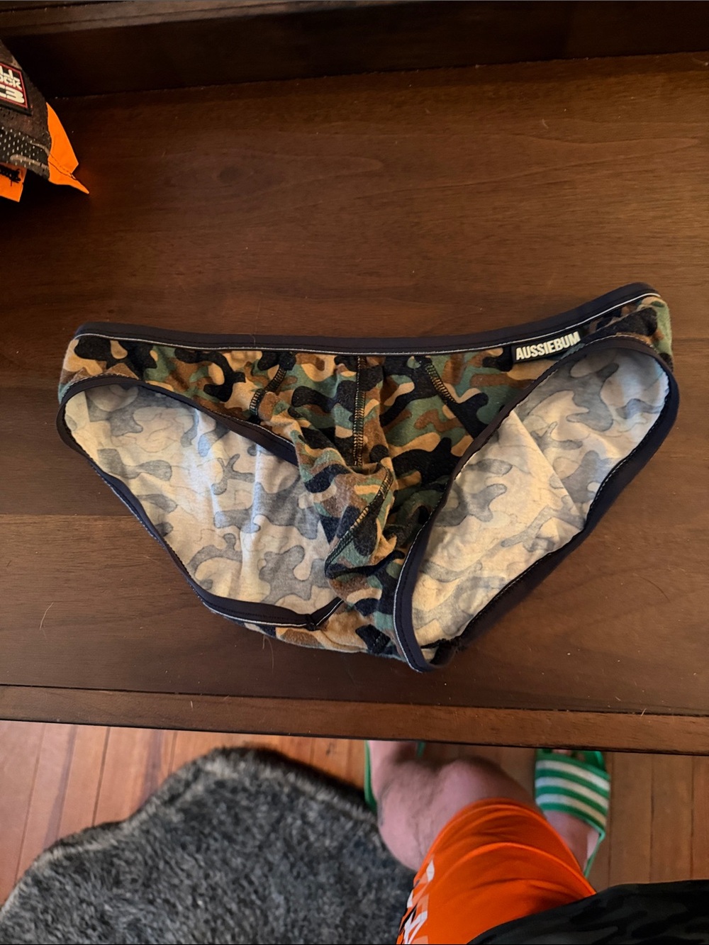 AussieBum Men's Camo Briefs - Green Camouflage